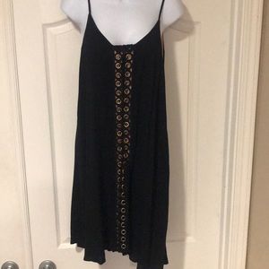 Kiss the Sky Rivet Lace up Dress